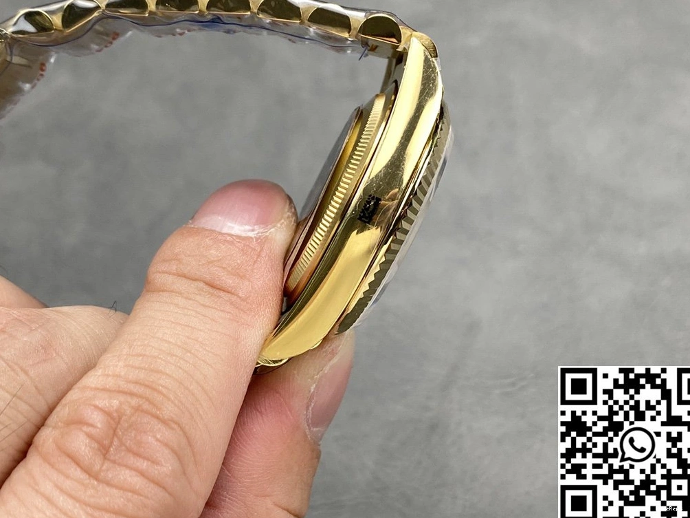 QF Date Day Tungsten Factory Dial Yellow Gold Steel 36mm M128238-0069 Rolex Green v5 0929